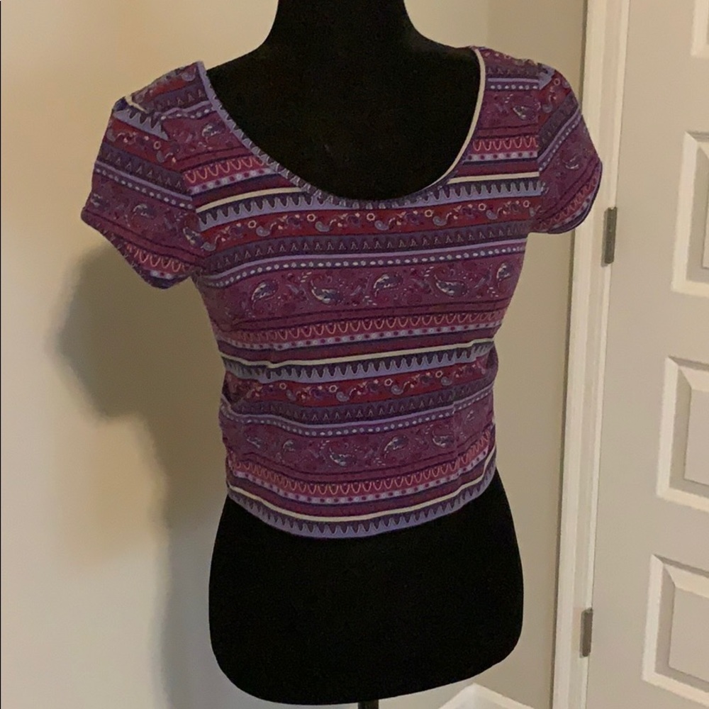 Forever 21 Purple Boho Crop Top